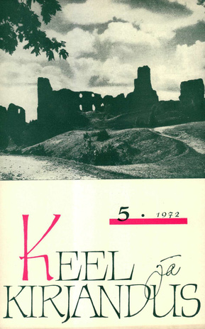 Keel ja Kirjandus ; 5 1972-05