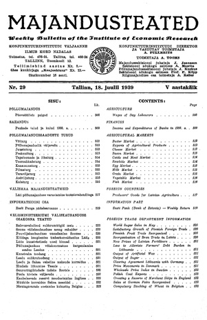 Majandusteated ; 29 1939-07-18