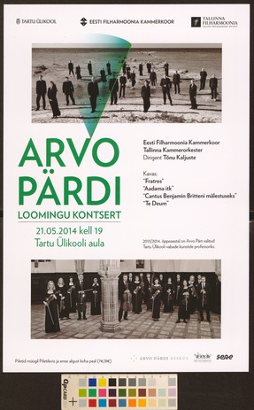 Arvo Pärdi loomingu kontsert : Eesti Filharmoonia Kammerkoor, Tallinna Kammerorkester