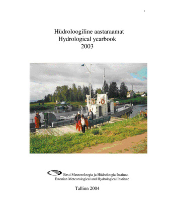 Hüdroloogiline aastaraamat = Hydrological yearbook ; 2003