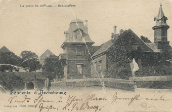 Souvenir d'Arensbourg : la porte du chateau = Schlossthor