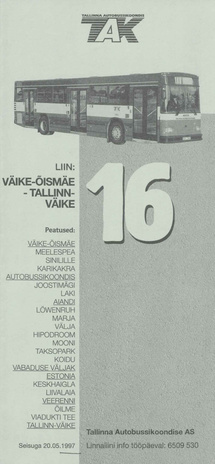 Tallinna autobusside sõiduplaanid 