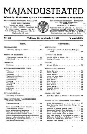 Majandusteated ; 39 1939-09-26