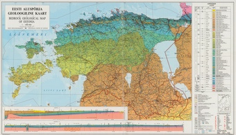Eesti aluspõhja geoloogiline kaart = Bedrock geological map of Estonia 