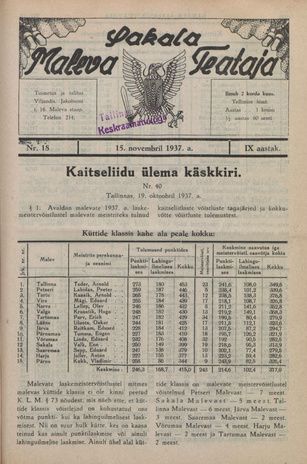 Sakalamaa Maleva Teataja ; 18 1937-11-15
