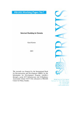 Internet banking in Estonia (PRAXISe toimetised = PRAXIS working paper ; 7)