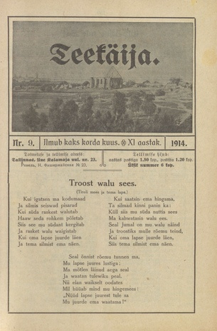 Teekäija : Eesti Baptisti Koguduse Ühenduse häälekandja ; 9 1914