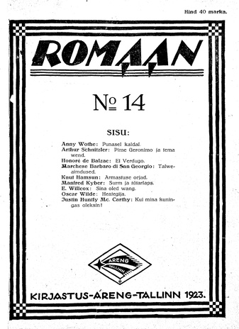 Romaan ; 14 1923