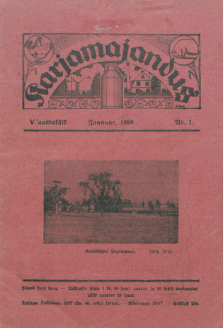 Karjamajandus ; 1 1930-01