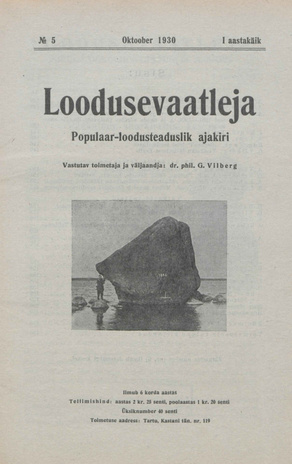 Loodusevaatleja : populaar-loodusteaduslik ajakiri ; 5 1930-10