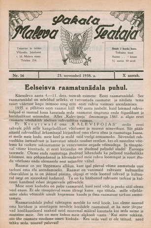 Sakalamaa Maleva Teataja ; 16 1938-11-23