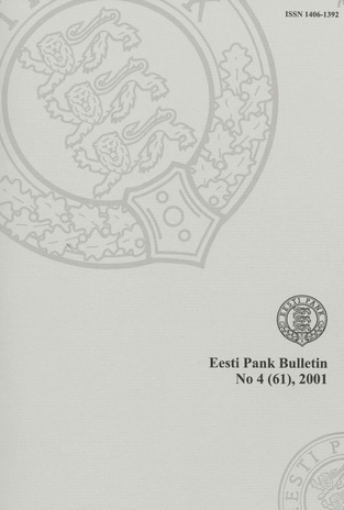 Eesti Pank (Bank of Estonia) : bulletin ; 4 (61) 2001
