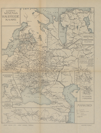 Europa-Wenemaa raudteede kaart
