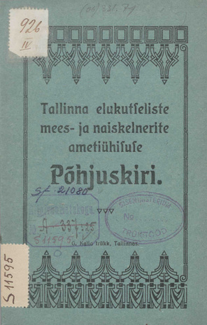 Tallinna elukutseliste mees- ja naiskelnerite ametiühisuse põhjuskiri
