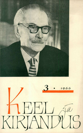 Keel ja Kirjandus ; 3 1966-03