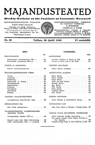 Majandusteated ; 30 1940-07-30