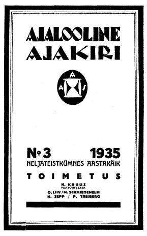 Ajalooline Ajakiri ; 3 1935