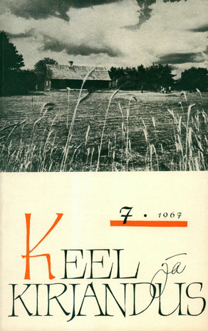 Keel ja Kirjandus ; 7 1967-07