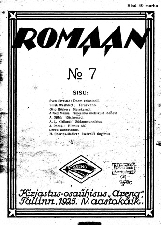 Romaan ; 7 (73) 1925-04