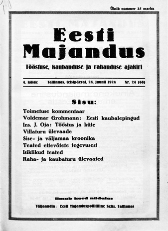 Eesti Majandus ; 24 1924-06-24