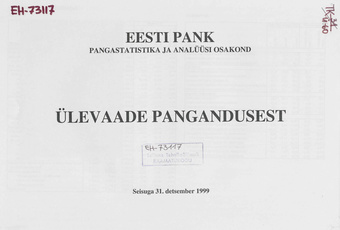 Ülevaade pangandusest ; 1999-12-31
