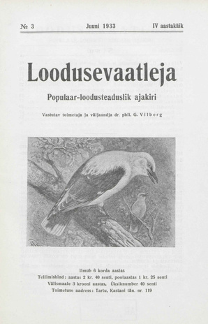 Loodusevaatleja : populaar-loodusteaduslik ajakiri ; 3 1933-06