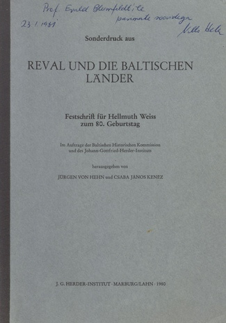 Baltisches Schrifttum in der Lintrup-Sammlung der Kopenhagener Universitätsbibliothek 