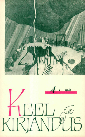 Keel ja Kirjandus ; 4 1981