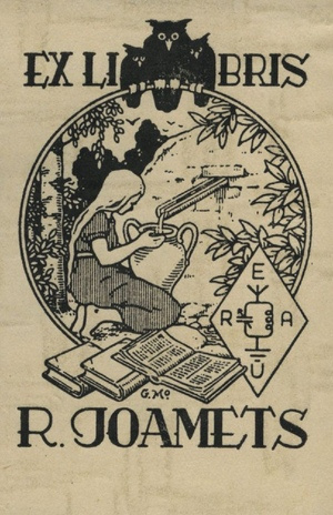 Ex libris R. Joamets 