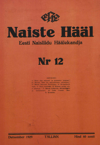 Naiste Hääl ; 12 1929-12