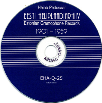 Eesti heliplaadiarhiiv 1901-1939. 25