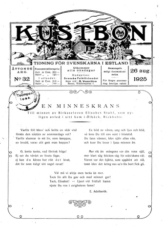 Kustbon ; 32 1925