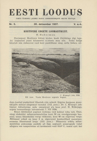 Eesti Loodus ; 5 1937-12-30