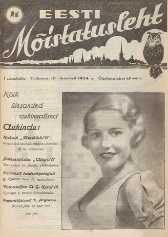 Eesti Mõistatusleht ; 21 1934-10-10
