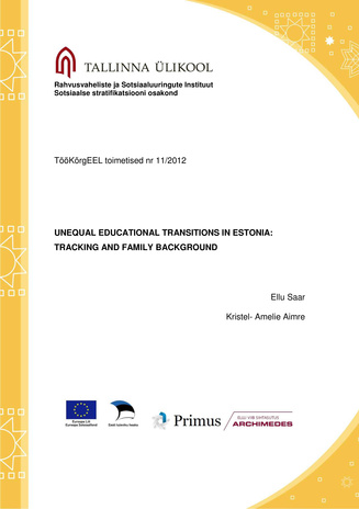 Unequal educational transitions in Estonia: tracking and family background