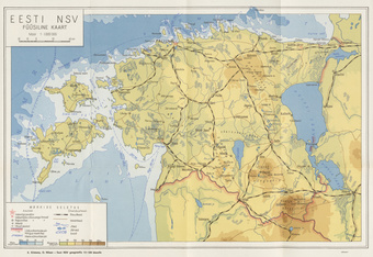 Eesti NSV füüsiline kaart