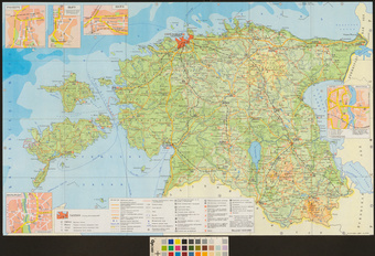 Эстонская ССР : туристская карта 