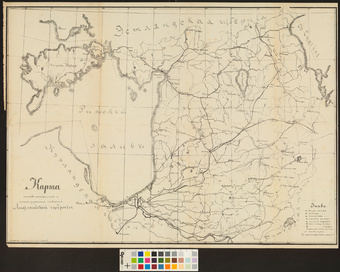 Карта почтово-телеграфных и почтово-дорожных сообщений Лифляндской губерний