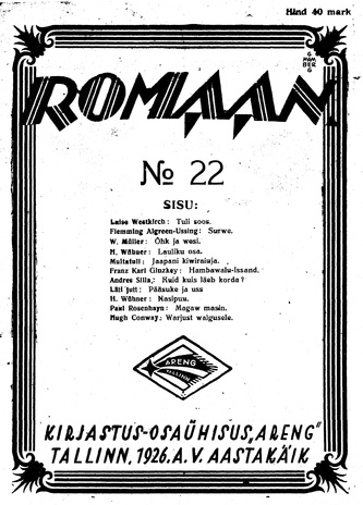 Romaan ; 22 (112) 1926-11