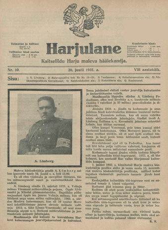 Harjulane : Kaitseliidu Harju Maleva häälekandja ; 10 1935-07-20