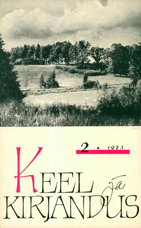 Keel ja Kirjandus ; 2 1973-02