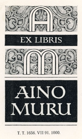 Ex libris Aino Muru 