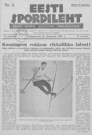 Eesti Spordileht ; 3 1926-01-21