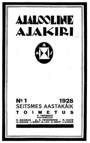Ajalooline Ajakiri ; 1 1928