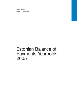 Estonian balance of payments yearbook ; 2005