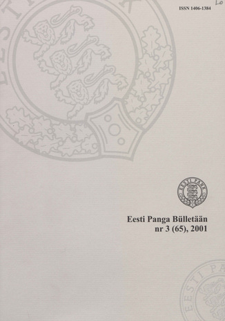 Eesti Panga Bülletään ; 3 (65) / 2001
