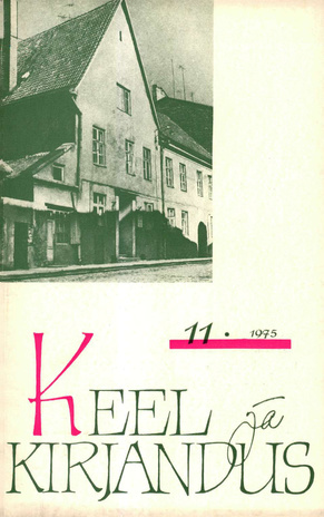 Keel ja Kirjandus ; 11 1975-11