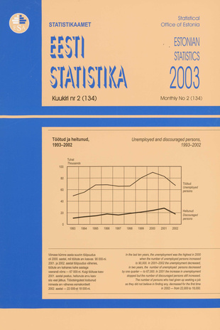 Eesti Statistika Kuukiri = Monthly Bulletin of Estonian Statistics ; 2(134) 2003-03