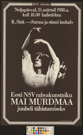 Eesti NSV rahvakunstniku Mai Murdmaa juubeli tähistamiseks