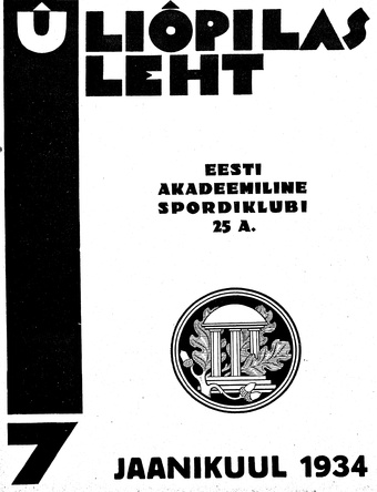 Üliõpilasleht ; 7 1934